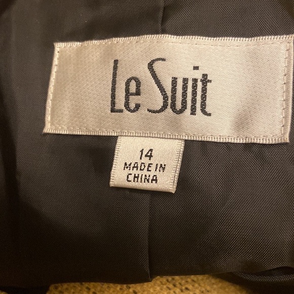 Le Suit Gold Mustard Notched Collar Button Closure Long Sleeves Blazer - Picture 4 of 6